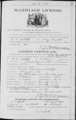 1919-WV Marriage Certificate - Grover Cleveland Setliff & May Arnold
